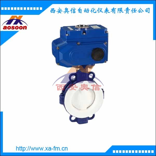 电动衬氟蝶阀 衬氟电动阀 对夹衬氟蝶阀 西安阀门
